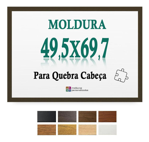 Moldura Tabaco 49,5x69,7 Quebra Cabeça Game 1000 Pçs Petg