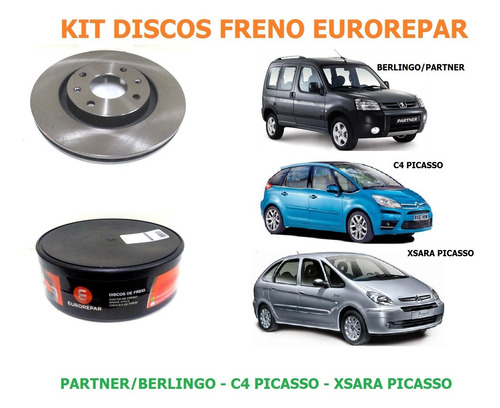 Kit Discos Freno Delant.  Berlingo-c4 Picasso-xsara Picasso