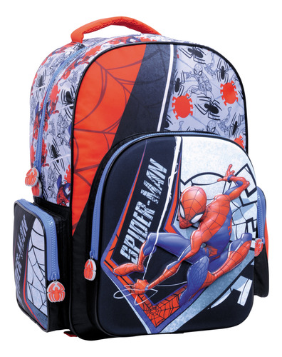 Mochila Marvel Spiderman Araña Relieve 18p Wabro 11724