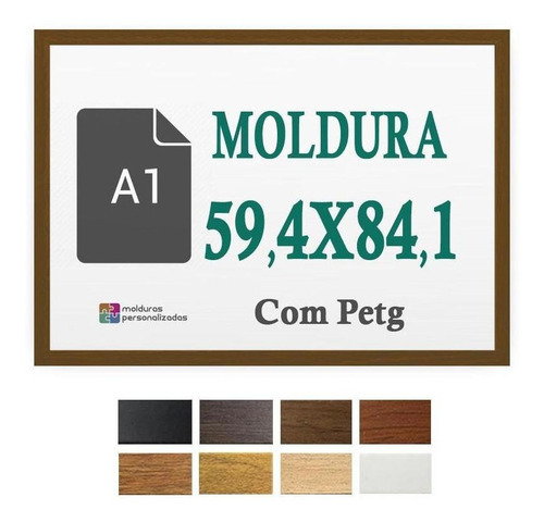 Moldura Marrom 59,4x84,1 Para A1 Poster Impressão Arte Petg