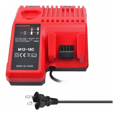 18v Li-ion Cargador De Batería Para Milwaukee 12 V 14.4v M12