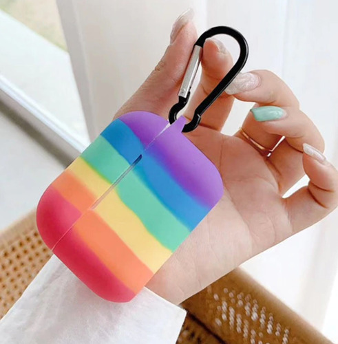 Capa De Silcione Para Apple AirPods Pro - Arco Iris