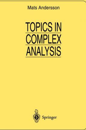 Libro Topics In Complex Analysis - Mats Andersson