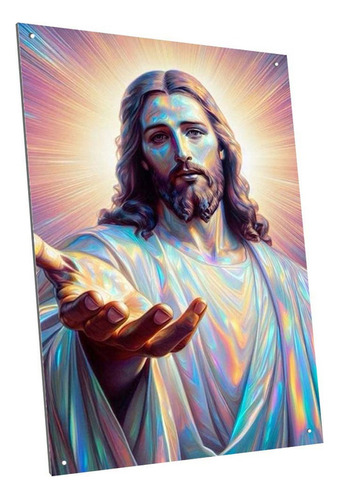 Chapa Cartel Decorativo Jesus Dios Cristo Modelo A23