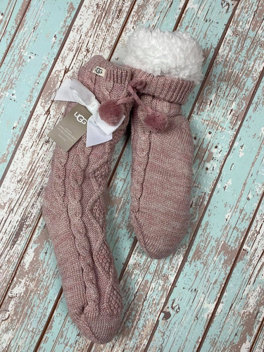 Imagen 7 de 7 de Ugg Pom Pom Fleece Lined Crew Sock Forrados
