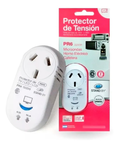 Protector Tensión Electrodomésticos Hasta 1200w Stand By 