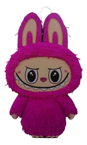 Piñata Labubu Grande Rosa Labubu Geométrico Grande