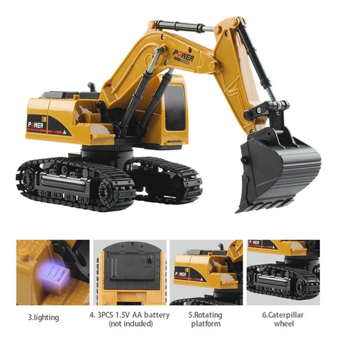 Rc Excavadora Camión De Juguete Control Remoto Tractor