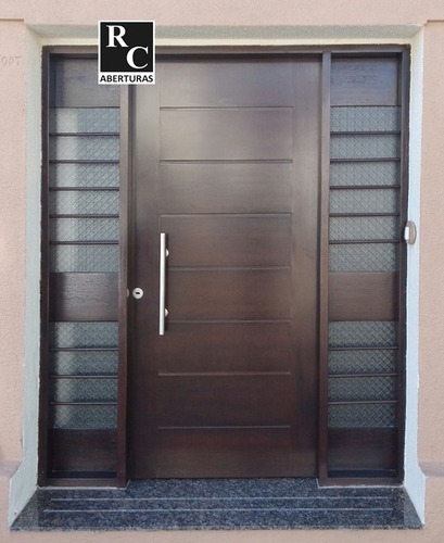 Imagen 9 de 10 de Puerta Exterior Madera 45 Mm, Acople Lateral Mod.e2608 Recta