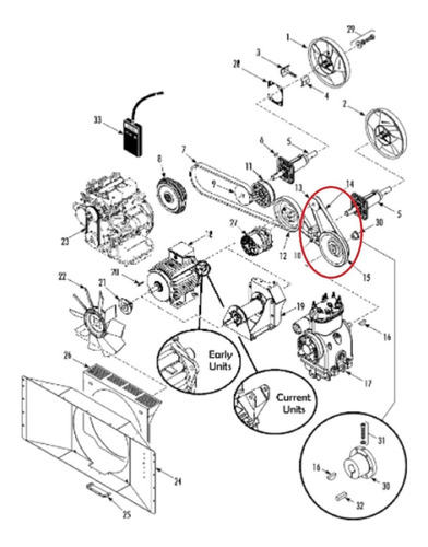 Imagem 4 de 5 de Correia Thermo King T800 T600 Eletrico X Compressor 781822