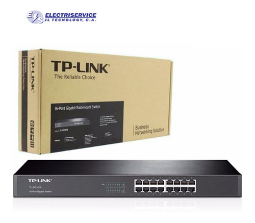 Imagen 1 de 4 de Switch 16 Puertos Rj45 Tp-link Sf-1016 Rack
