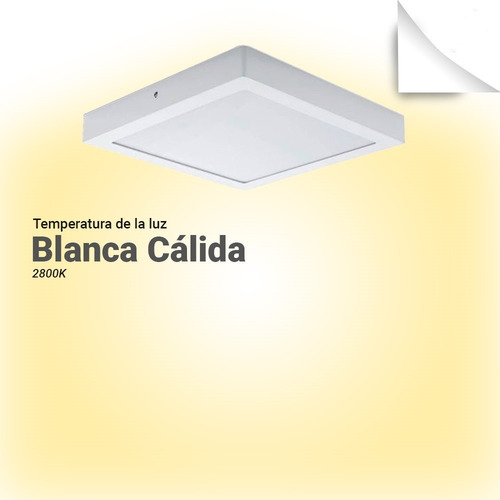 Panel Led Aplicar Cuadrado 6w Werke Pack X 10 Unid.
