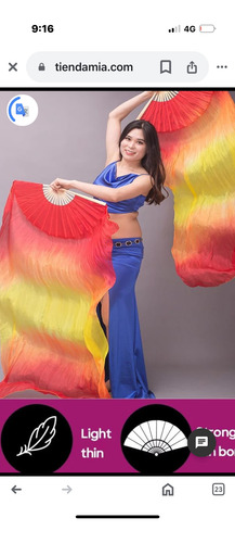 Abanicos Seda Danza 3 Color Fans Veil