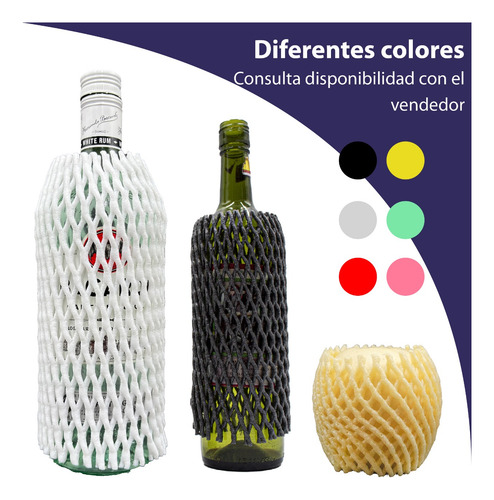 200 Pz Malla Foam 24 Cm Color Blanco Para Protección