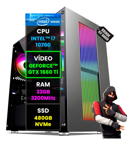 Pc Gamer Computador Intel I7 Placa Geforce Gtx 32gb Ssd M.2