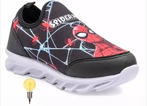 Zapatillas Spiderman Hombre Araña Marvel Luces Al