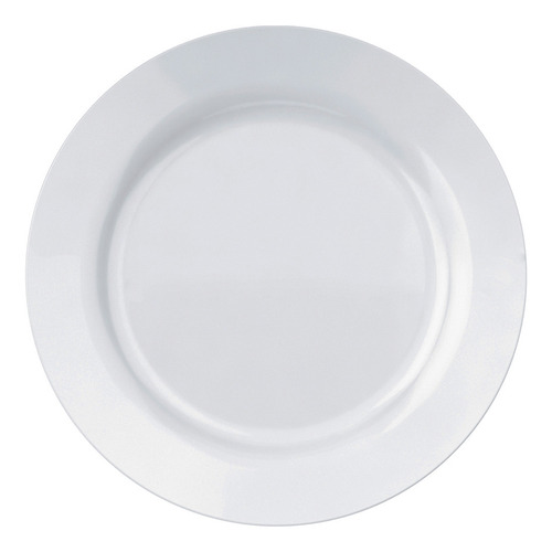 6 Prato Raso Opaline Menu 24 Cm Resistente Imediato Cor Branco