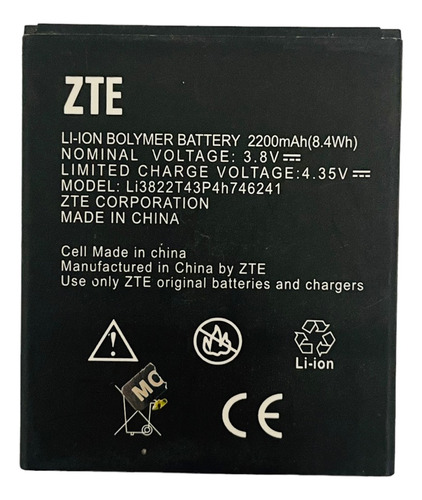 Batería Zte Blade A465 A475 - Li3822t43p4h746241 Original