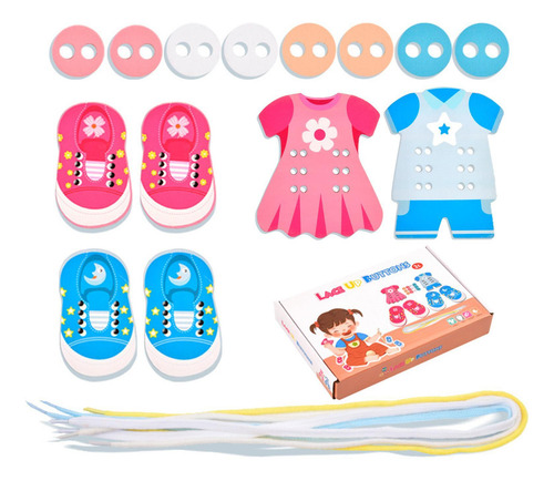 Juguete De Costura De Botones Juguetes Para Cordones De Ropa