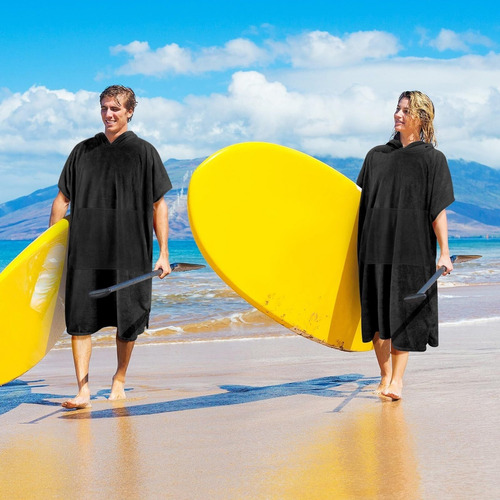 Y Poncho De Surf Con Capucha, Bata De Baño Mujer Y Hombre .