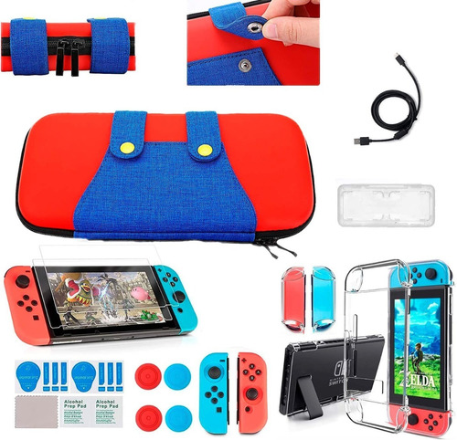 Estuche Con Kit De 16 Accesorios Para Nintendo Switch