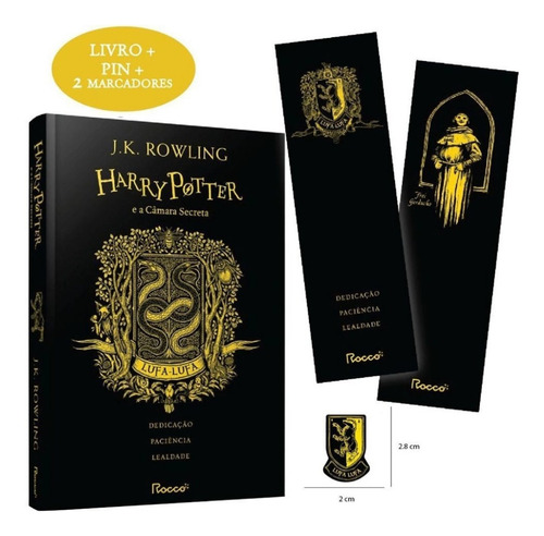 Imagem 1 de 4 de Harry Potter E A Câmara Secreta +pin +marcadores - Lufa Lufa