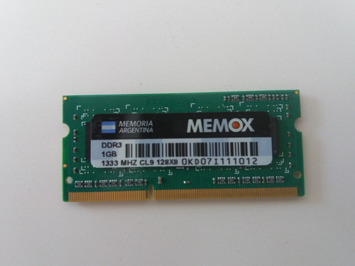 Memoria Ddr3 1gb 1333mhz Notebook - La Plata