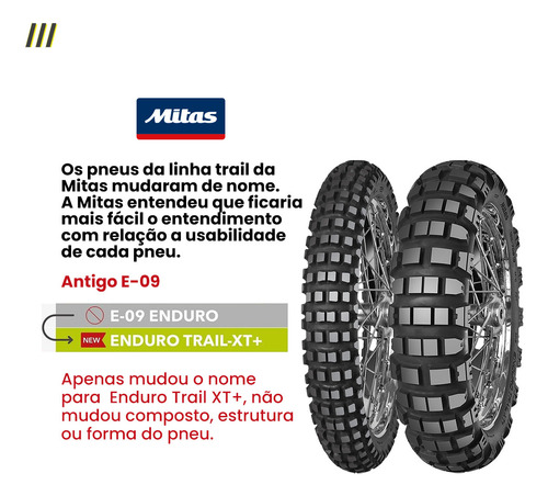 Pneu Dianteiro 120/70 B19 Mitas Enduro Trail Xt+ (e-09) 60 T