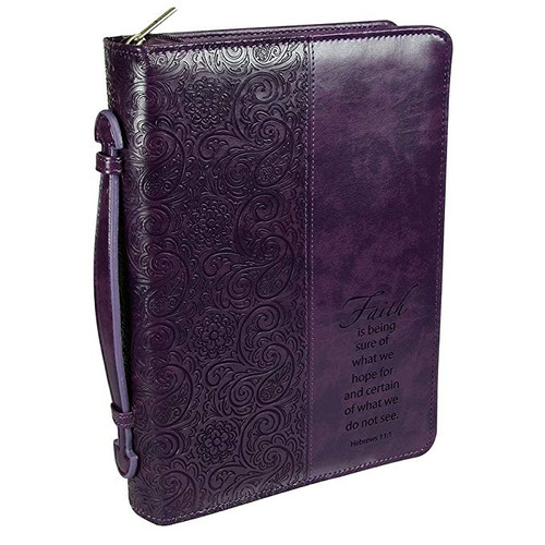 Púrpura  Fe  Biblia / Cubierta Del Libro - Hebreos 11: 1 (gr