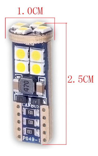 10 Pcs Led Canbus Para Luces De Coche T10 Varios Colores