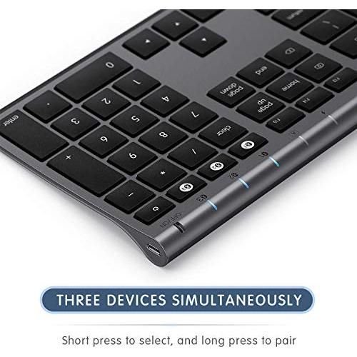 Teclado Mac, Teclado Recargable Multi-dispositivo, Ul...