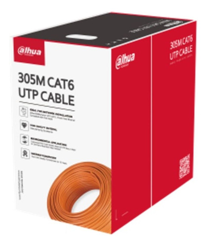 Bobina De Cable Utp Dahua Dh-pfm922i-6un Cat6 305m Interior