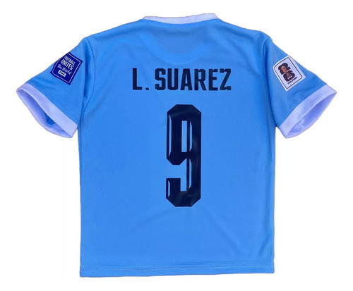 Conjunto Uruguay Eliminatorias Mundial 2026 Camiseta + Short Celeste Lisa 6 Federico Valverde 15 - Celeste