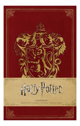 Harry Potter: Gryffindor Libreta Lujo Tapa Dura Bolsillo