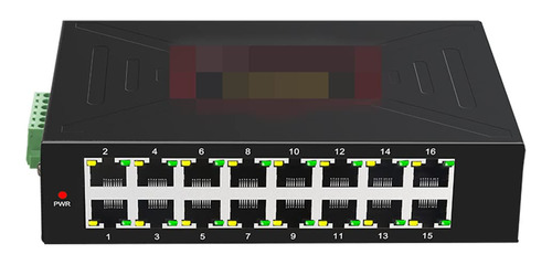 Conmutador Ethernet Industrial Puerto Tipo Riel Red Logam Dc