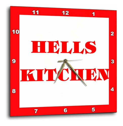 3drose Dpp__1 Hells Kitchen New York-reloj De Pared, 10 Por 
