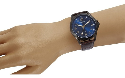 Relogio Mondaine Masculino Pulseira De Couro + Kit Carteira