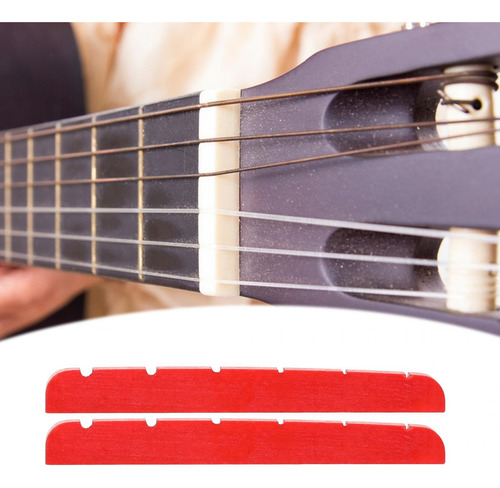 2 X 2 Piezas De Tuerca De Para Guitarra Eléctrica, Rojo