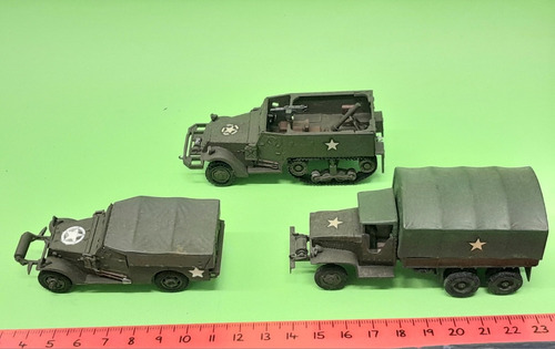 1/72 Lote X 3 Vehículos Militares Us Army 2da Guerra Plastic