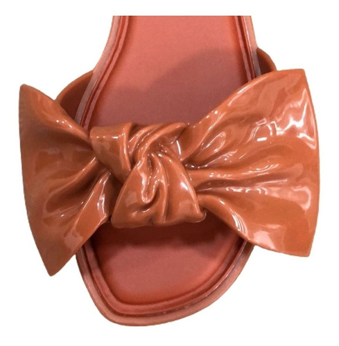 Imagem 2 de 4 de Chinelo Lindo Com Laço Carly Petite Jolie Pj4833 Caramelo