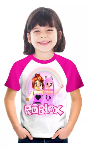 Camisas Camisetas Infantil Juvenil Manga Curta Roblox Top