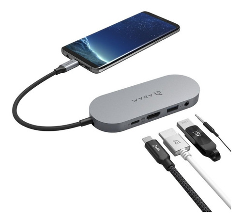 Imagen 2 de 4 de Adam Elements Casa Hub S Usb-c 3.1 5-in-1 Ssd Hub 960g