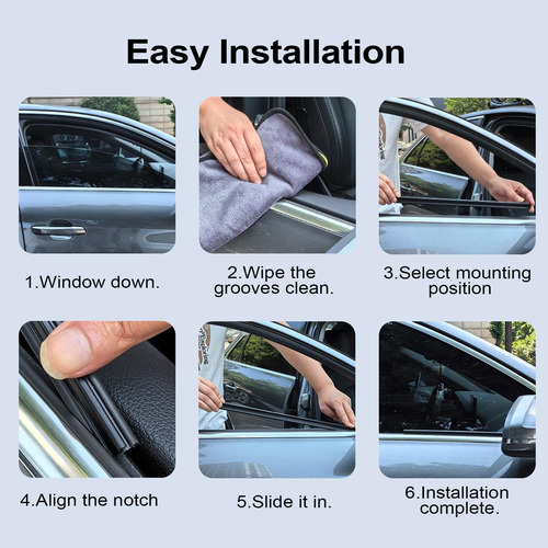 Automotive Weather Stripping 1 Pair Rubber Window Seal Autom