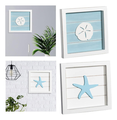 2 Uds Esculturas De Pared Tema Marino Decoración De Playa