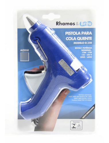 Pistola De Cola Quente Grande Bivolt 17w G-250 Hobby Rhamos 