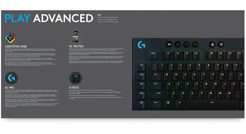 Teclado mecánico Logitech Gamer G815 RGB, 920-008984, color negro, idioma inglés de EE. UU.