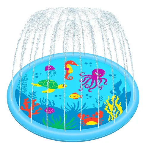 Purpledi 170CM Almohadilla Aspersor de Juego AGU, Splash Pad Ronda, Splash Pad Tapete de Agua para Chapoteo de PVC para Jardín de Verano Juguete de Rociadores Acuático, para Piscina (B Purpledi 170CM Almohadilla Aspersor de Juego AGU, Splash Pad Ronda, Splash Pad Tapete de Agua para Chapoteo de PVC para Jardín de Verano Juguete de Rociadores Acuático, para Piscina (B