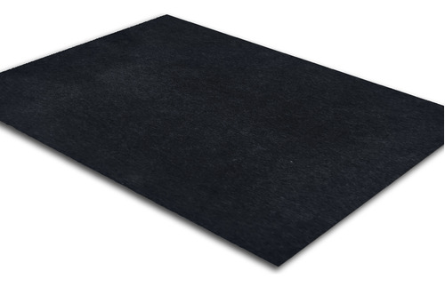 Tapete Carpete Simples Aveludado 2,00x2,50 Borda Sem Costura Comprimento 250 cm Cor Preto Largura 200 cm