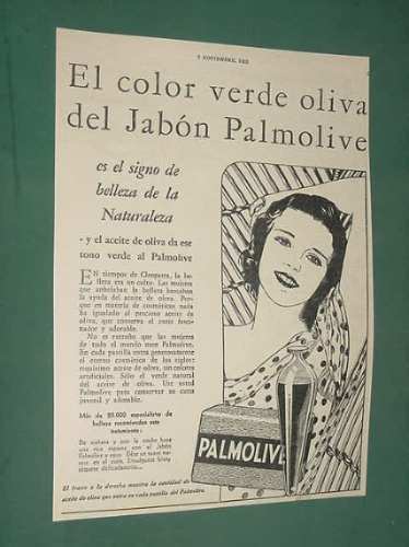 Publicidad Jabon Palmolive Con Aceite De Oliva Tono Verde