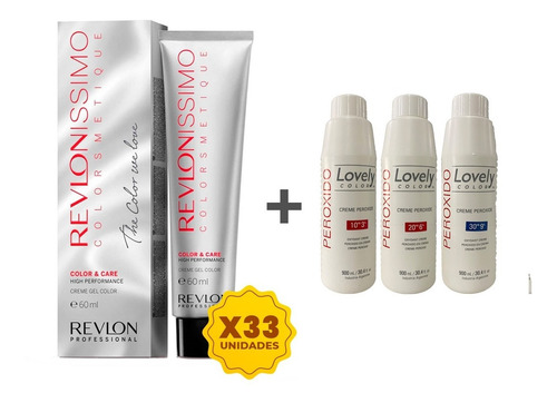 Imagen 1 de 10 de Tintura Revlonissimo 33unid+3 Oxid Revlon